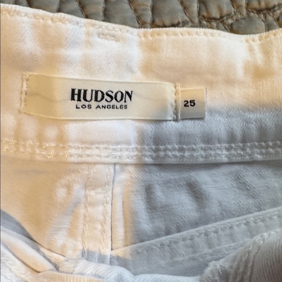 Hudson Jeans White Denim Shorts Croxley Size 25 - Picture 7 of 9